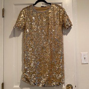 Free Press Gold and Silver Sequin Dress